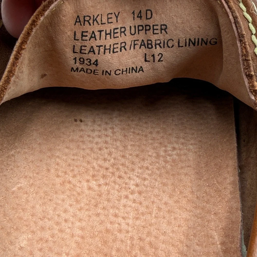 Men's Brown Leather Driving Moccasins with Green Outsole